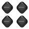 CHZHVAN Key Finder, Wallet Tracker Works with Apple Find My (iOS only), Replaceable Battery, Water-Resistant, Bluetooth Item Finder for Bags, Luggage, Pets &amp; Backpack, 4 Pack Black