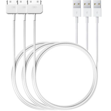 Cbiumpro 30 Pin to USB Charging Cable (3 Pack 3.3 Ft) Fast Charge &amp; Sync Charging Cable Cord Compatible for Old Apple iPhone 4S / 4, 3G / 3GS, iPad 1/2/3, Old iPod Touch, iPod Nano