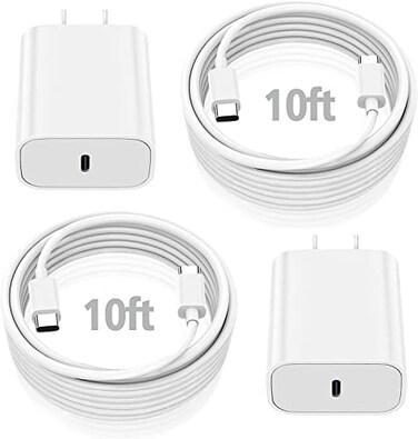 10FT iPad Charger Cord, 20W USB C Fast Charger with Long Charging Cable for iPad Pro 13/12/11 inch, iPad 10th Generation, iPad Air 13/11 inch 5th/4th, iPad Mini 6
