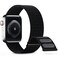 Nylon Sport Band Compatible with Apple Watch Band 38mm 40mm 41mm 42mm 44mm 45mm 46mm 49mm, Adjustable Breathable Women Men Braided Strap Compatible for iWatch Series 10/9/8/7/6/5/SE/Ultra Dark Black A