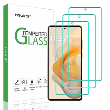 beukei (3 Pack) Designed for Motorola Moto G Stylus 5G (2024) Screen Protector Tempered Glass,Touch Sensitive,Case Friendly, 9H Hardness