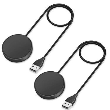 Trami 2 Pack Compatible with Samsung Galaxy Watch 7/6/6 Classic/5/5 Pro/4/4 Classic/3/Active/Active Wireless Charging Dock,Replacement USB Charger Cable Cord Stand for Classic/3 /Active/Active