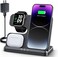 JARGOU 3 in 1 Charging Station for Apple Wireless Charger for iPhone 16 15 14 13 12 11 X 8 &amp; for Apple Watch Charger Wireless Charging Station for Multiple Devices for AirPods 4 3 Pro