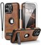 WTCASE Magnetic for iPhone 16 Pro Max Leather Case,Built-in Invisible Stand [Compatible with Magsafe] Protective Slim Kickstand Phone Cover Compatible with iPhone 16 Pro Max (2024) 6.9" (Brown)
