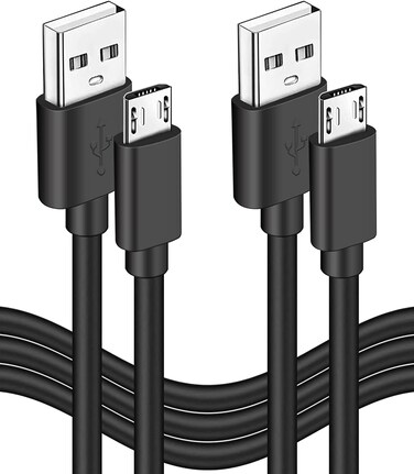 Google 2-Pack 5FT Micro USB Cable Compatible Chromecast and Android Charger - Gray