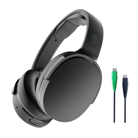 Skullcandy Hesh Evo Wireless Headphones with Charging Cable, 36 Hr Battery, Microphone, Works with iPhone Android and Bluetooth Devices - True Black