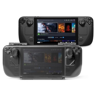 tomtoc Armor Case for Steam Deck/OLED, Steam Deck Hard Shell, Slim Portable Travel Carry Case, Shock-proof, Charging Convenience, with Military Grade Protection, Protective Cover