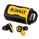 DEWALT Bluetooth Jobsite Pro X2 ANC True Wireless Earbuds, 38 dB Noise Reduction Rated Work Earbuds, Turn Dial Controls, 10 Hr Runtime (40+ w/Case), 4 EQ Modes, IP54, Active Noise Cancelling