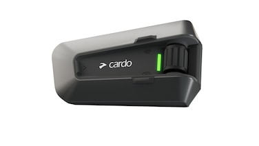 Cardo PACKTALK Edge Motorcycle Bluetooth Communication System Headset Intercom - Single Pack, Black