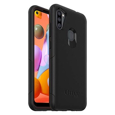 OtterBox Galaxy A11 Commuter Series Lite Case - Black, Slim &amp; Tough, Pocket-Friendly, with Open Access to Ports and Speakers (No Port Covers),