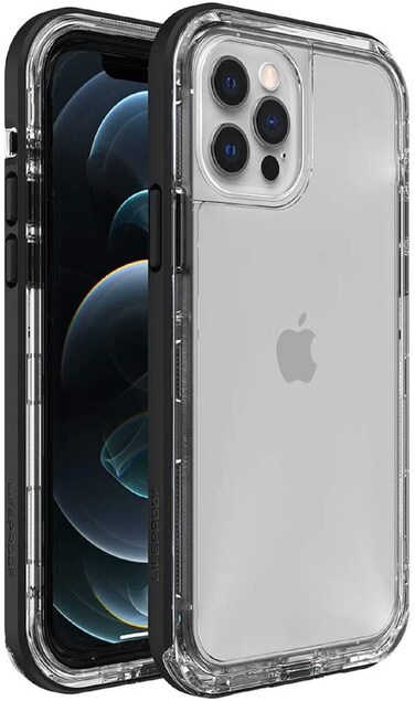 LifeProof Next Series Case for iPhone 12 &amp; iPhone 12 Pro (Only) - Non-Retail Packaging - Black Crystal (Clear/Black)