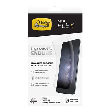 OtterBox Alpha Flex Flexible Screen Protector for Galaxy S21 Ultra (5G) - Clear