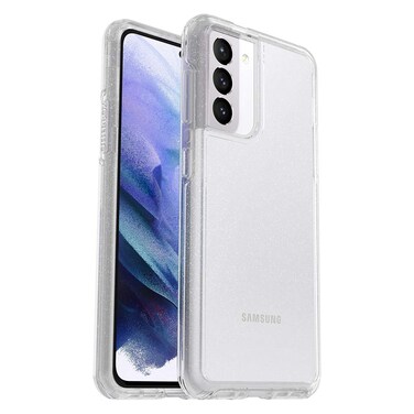 OtterBox Symmetry Series Clear Series Case for Galaxy S21 5G (ONLY - Does NOT FIT Plus or Ultra) - Stardust (Silver Flake/Clear)