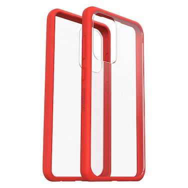 OtterBox Galaxy A52/Galaxy A52 5G Prefix Series Case - Power RED (Clear/Cherry Tomato), Ultra-Thin, Pocket-Friendly, Raised Edges Protect Camera &amp; Screen, Wireless Charging Compatible