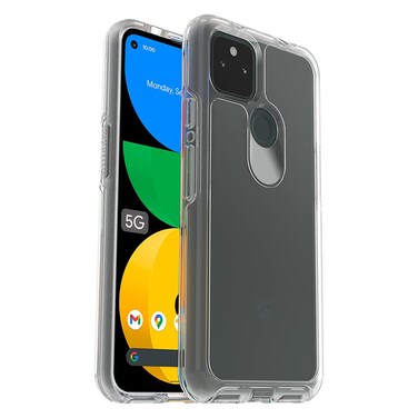 OtterBox Pixel 5a Symmetry Series Case - Clear, Ultra-Sleek, Wireless Charging Compatible, Raised Edges Protect Camera &amp; Screen