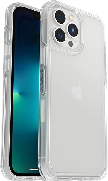OtterBox iPhone 13 Pro Max &amp; iPhone 12 Pro Max Symmetry Series Case - Clear, Ultra-Sleek, Wireless Charging Compatible, Raised Edges Protect Camera &amp; Screen