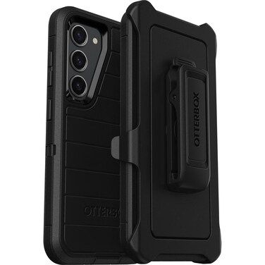 OtterBox Galaxy S23 (Only) - Defender Series Case - Black, Rugged &amp; Durable - with Port Protection - Includes Holster Clip Kickstand - Microbial Defense Protection - Non-Retail Packaging