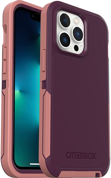 OtterBox iPhone 13 Pro (ONLY) Holster Available Upon Request and not Included, See Packaging for Details Defender Series XT Case - Purple, screenless, Rugged, Snaps to MagSafe, Lanyard Attachment