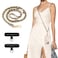 TiMOVO Universal Phone Lanyard, Metal Cell Phone Chain Anti-Theft Crossbody Strap for iPhone 16, 15 and Most Smartphones, Cell Phone Neck Holder for Women, Gold &amp; Black
