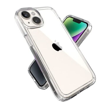 Speck Clear iPhone 14 &amp; iPhone 13 Case - Drop Protection, Scratch Resistant &amp; Anti-Yellowing Dual Layer Case for iPhone 14 &amp; iPhone 13 Case for 6.1 inch Model - GemShell