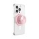 PopSockets Phone Grip with Expanding Kickstand, Compatible with MagSafe, Adapter Ring for MagSafe Included, Wireless Charging Compatible - Aluminium Pink