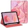 Fintie Case for iPad 10th Generation 10.9 Inch (2022 Model), Multi-Angle Viewing Protective Stand Cover with Pencil Holder &amp; Pocket, Auto Sleep/Wake, Marble Pink