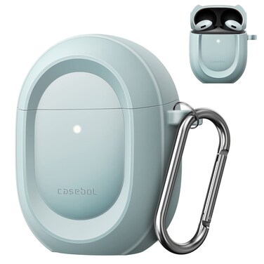 CaseBot Case Cover for Google Pixel Buds Pro 2 (2024) / Google Pixel Buds Pro (2022), Rugged Shield Protective Skin [Front LED Visible], Ice Blue