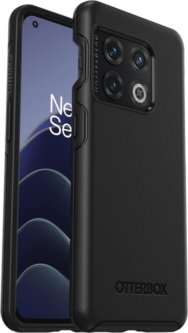 OtterBox OnePlus 10 Pro 5G Symmetry Series Case - Black, Ultra-Sleek, Wireless Charging Compatible, Raised Edges Protect Camera &amp; Screen