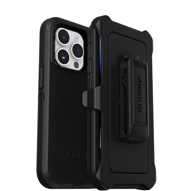 OtterBox iPhone 14 Pro (ONLY) Defender Series Case - Black, Rugged &amp; Durable, with Port Protection, Includes Holster Clip Kickstand