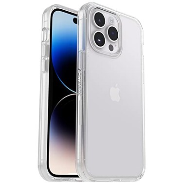 OtterBox iPhone 14 Pro Max (ONLY) Symmetry Series Case - Clear, Ultra-Sleek, Wireless Charging Compatible, Raised Edges Protect Camera &amp; Screen
