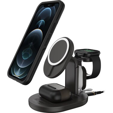 OtterBox 3-in-1 Wireless Charging Station 2.0 for MagSafe - Black