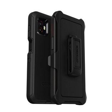 OtterBox Samsung XCover6 Pro Defender Series Case - Black (Non-Retail Packaging, Ships in Poly Bag), Rugged &amp; Durable, with Port Protection, Includes Holster Clip Kickstand