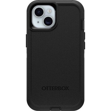 OtterBox iPhone 15, iPhone 14, and iPhone 13 Defender Series Case - Black, screenless, Rugged &amp; Durable, with Port Protection, Includes Holster Clip Kickstand