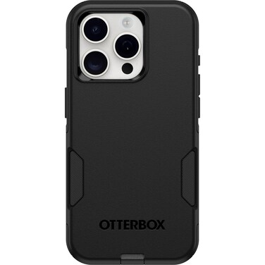 OtterBox iPhone 15 Pro (Only) Commuter Series Case - Black, Slim &amp; Tough, Pocket-Friendly, with Port Protection