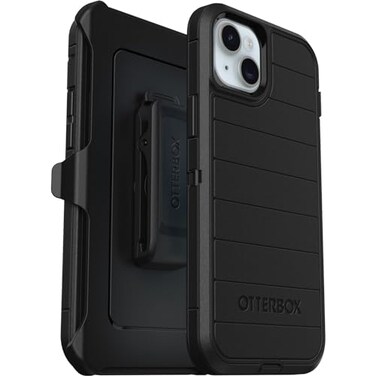 OtterBox iPhone 15 Plus and iPhone 14 Plus Defender Series Pro Case - Black, screenless, Rugged &amp; Durable, with Port Protection, Includes Holster Clip Kickstand