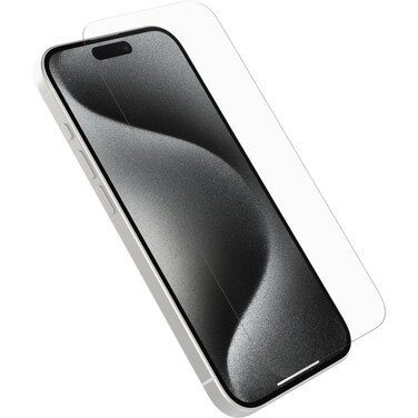 OtterBox iPhone 15 Pro (Only) Glass Screen Protector, Scratch Protection, Flawless Clarity, Fingerprint Resistant (ships in polybag, ideal for business customers)