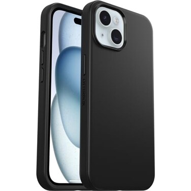 OtterBox iPhone 15, iPhone 14, and iPhone 13 Symmetry Series Case - BLACK, snaps to MagSafe, ultra-sleek, raised edges protect camera &amp; screen (ships in polybag)