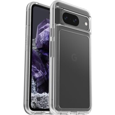 OtterBox Google Pixel 8 Symmetry Series Clear Case - Clear, Ultra-Sleek, Wireless Charging Compatible, Raised Edges Protect Camera &amp; Screen