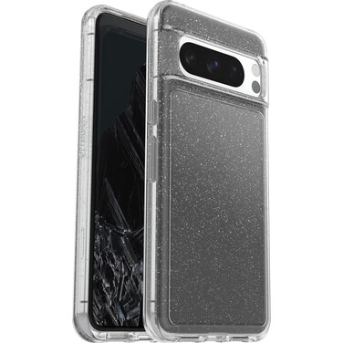 OtterBox Google Pixel 8 Pro Symmetry Series Clear Case - Stardust (Clear/Glitter), Ultra-Sleek, Wireless Charging Compatible, Raised Edges Protect Camera &amp; Screen