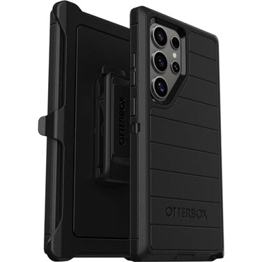 OtterBox Samsung Galaxy S24 Ultra Defender Series Pro Case - BLACK, Rugged &amp; Durable, with Port Protection, includes Holster Clip Kickstand