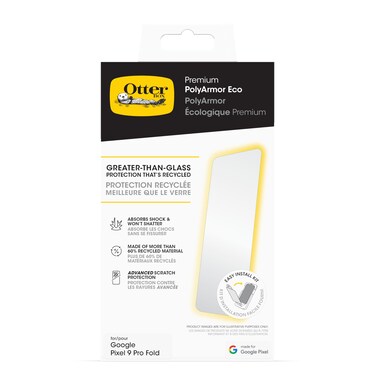 OtterBox Google Pixel 9 Fold Protector Polyarmor Premium, Vivid Clarity, True Touch Response, Easy Installation