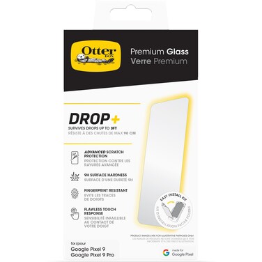 OtterBox Google Pixel 9 &amp; 9 Pro Protector Premium Glass, Scratch Protection, Flawless Touch Response, Easy Installation (Ships in Polybag)