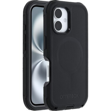 OtterBox iPhone 16 Defender Series Case - Black (Single Unit Ships in polybag)