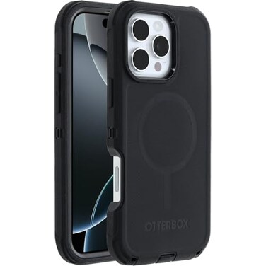 Otterbox Defender MagSafe iPhone 16 Pro Max Case, Black, US Military MIL Standard