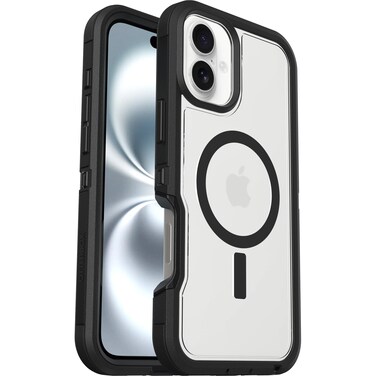 OtterBox iPhone 16 Plus Defender Series XT Clear Case - Dark Side (Single Unit Ships in polybag)