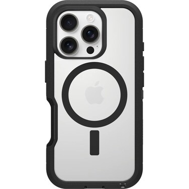 OtterBox iPhone 16 Pro Defender Series XT Clear Case - Dark Side (Single Unit Ships in polybag)