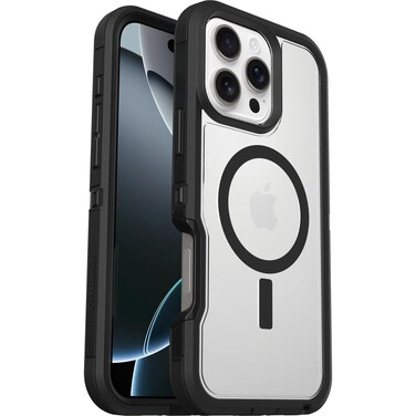 Otterbox Defender XT Clear iPhone 16 Pro Max Case, Dark Side - Clear/Black US Military MIL Standard Certified