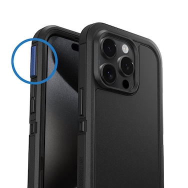 OtterBox iPhone 15 Pro Defender Series XT with Enhanced Action Button (Ships in Polybag, Ideal for Business Customers) Black