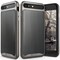 VENA iPhone 8 Plus Leather Case, [vLuxe][Carbon Fiber Leather Back   Metallized Button] Slim Protective Cover for Apple iPhone 8 Plus/iPhone 7 Plus (4.7&quot;) (Black/Space Gray)