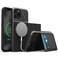 VENA Legacy RFID Anti-Theft Card Holder (Magsafe Compatible) Case Compatible with Apple iPhone 12 Pro Max (6.7-"-inch), Slim Profile Card Slot Cover with Kickstand - Space Gray